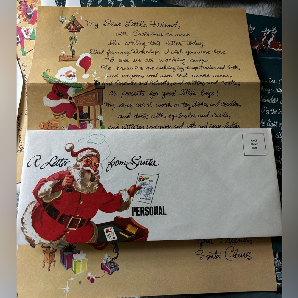 COPY - Vintage midCentury Santa letter JC Penny’s promotional bundle Ephemera